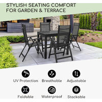 London, Garden Chair, Textilene, Aluminium, 6-Position, Foldable