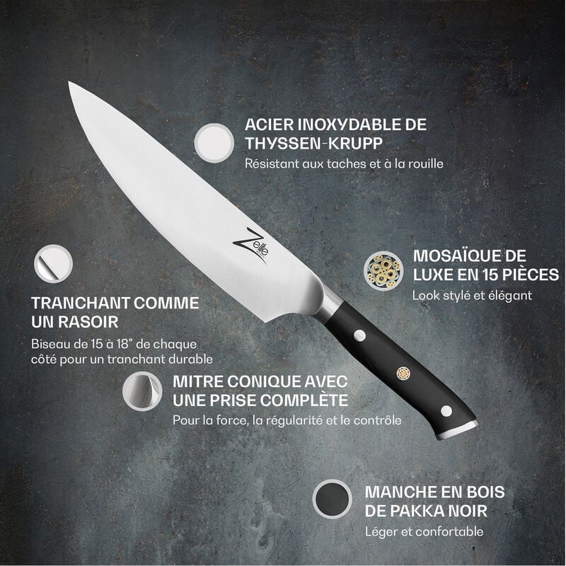 Couteaux de cuisine, ensemble d'accessoires de couteaux en céramique 3 à  éplucher 4 utilitaire 5 à trancher 6 couteau de Chef + support +