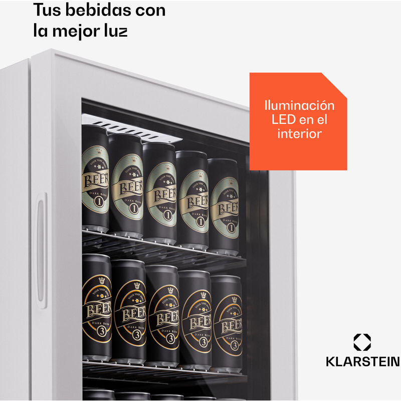 Klarstein Mini Frigo de Chambre de 74L, Réfrigérateur, Petit Frigo,  Silencieux, Mini Bar, LCD, 5-18°C, Minibar, Noir