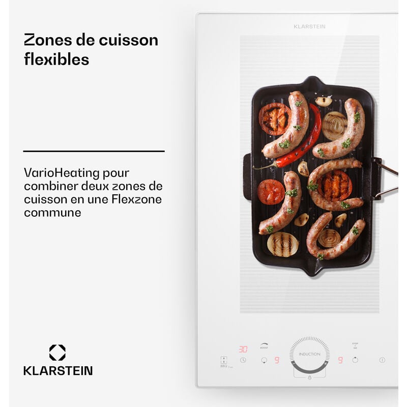 Plaque à induction double écran tactile Panneau de cuisson digital