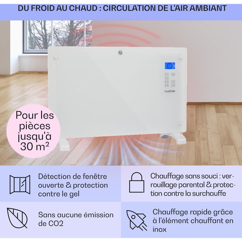 ECONOMIE Klarstein Radiateur Electrique Faible Consommation d