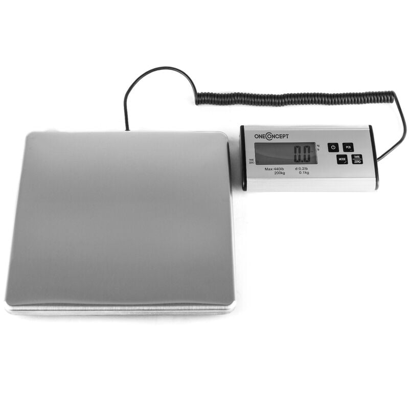 oneConcept Marketeer Pèse-colis bagage valise numérique balance 200kg  27x27cm 200 kg/100 g