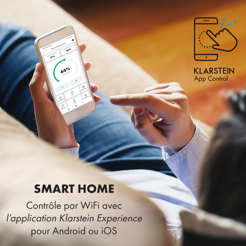 VapoAir Opal Smart humidificateur d'air contrôle par appli écran LED  télécommande Avec Wifi