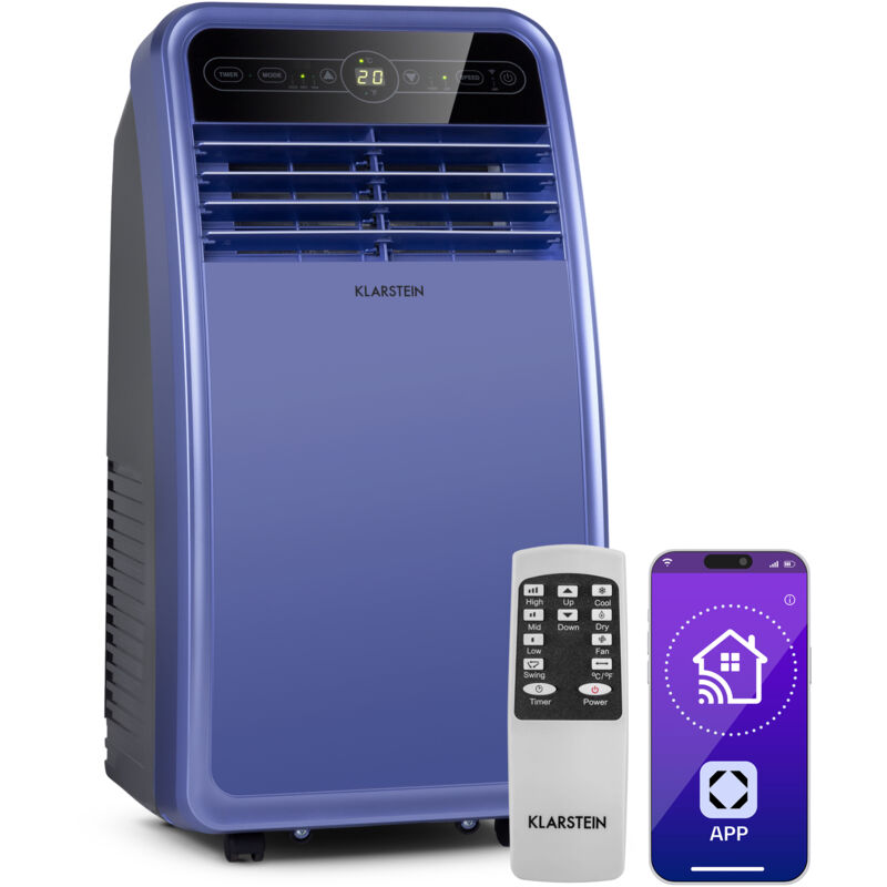 Klarstein Metrobreeze New York Smart 7k bleu – climatiseur mobile connecté 7000 BTU