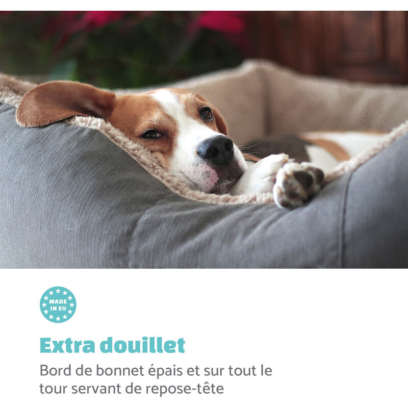 Lit Couchage Coussin Chien Animaux Chaud Doux Confortable Lavable  Reversible