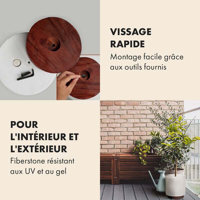 Fox & Fern Pot de Fleur Interieur et Extérieur, Jardinieres Exterieur, Pot  Plante Résistant UV et