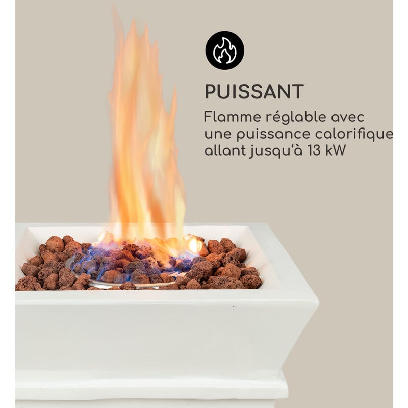 MaxxGarden Brasero extérieur - feu à gaz avec pierres de lave, Ø 48 cm -  12 kW, foyer extérieur à gaz, foyer camping, foyer jardin, foyer extérieur  à gaz