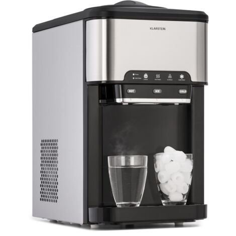 Machine à Glaçons Klarstein 3L - 15kg/24h, 3 Tailles De Glaçons, Alarme De Remplissage
