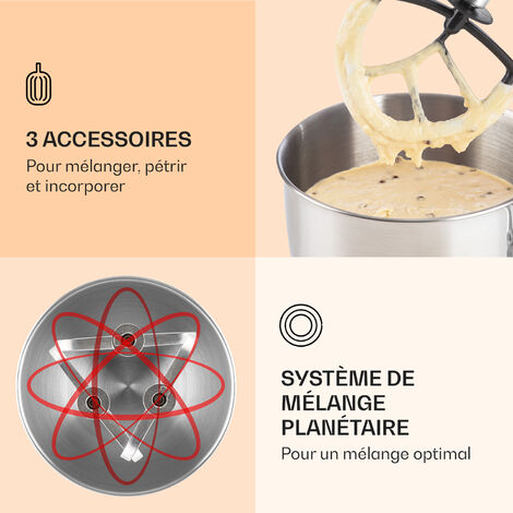 PURELECT SM31 Rouge Robot pâtissier multifonction Bol 5L - 1300W avec
