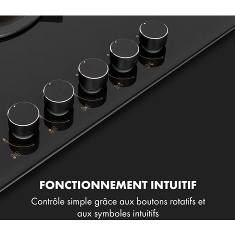 Klarstein Verosteel Plaque De Cuisson Gaz 5 Feux 10400 W