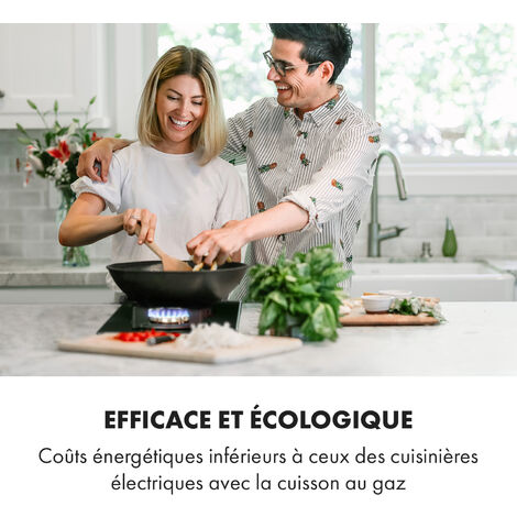 Klarstein Tables de Cuisson à Gaz, Plaque de Cuisson Gaz à 2 Brûleurs, Table de Cuisson Electrique à 2 Feux de 4200W, Cuisiniere Gaz, Gaziniere Gaz avec Brûleurs en Acier Inoxydable, Cuisinières GPL