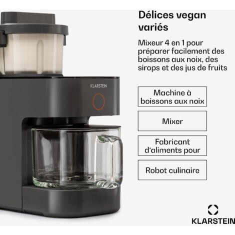 Marcia Nut Milk Maker 300 - 1200 ml 360° Touch Réservoir d'eau amovible