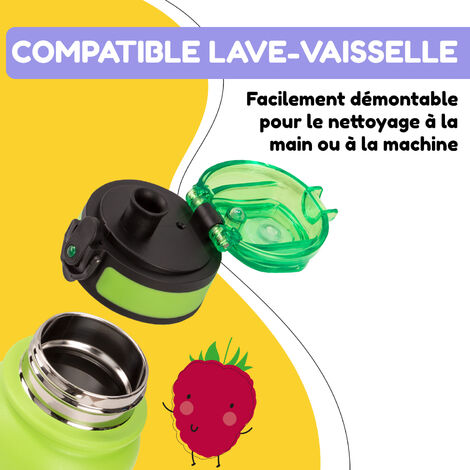 Gourde enfant, rose, résistante, sans BPA, 550ml - Livraison 48h