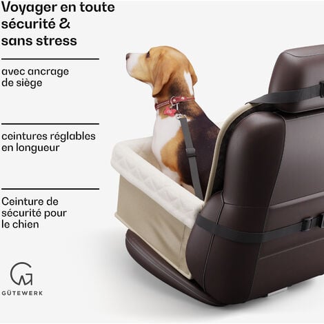 Gütewerk Siège auto pour chien de taille moyenne et petite, accessoires pour  chiens, siège auto solide