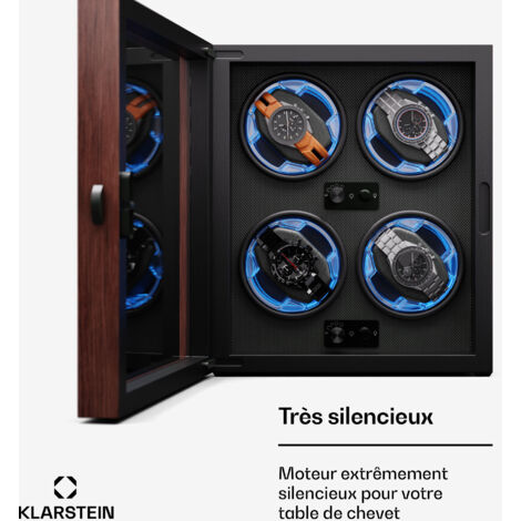 Boîte Remontoir Automatique Pour 2 Montres Avec Tiroirs - Rouge, Dimensions 9.2"x7"x6.6", ABS