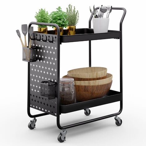 Chariot de cuisine Premium - étagères de cuisine - Chariot de rangement sur  roulettes