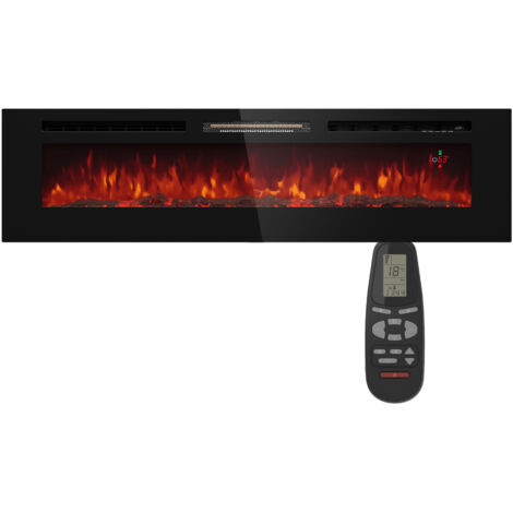 Klarstein – Cheminée électrique décorative 1800 W avec télécommande – Flammes LED réalistes – Chauffage jusqu'à 40 m² – Thermostat réglable (1/5)