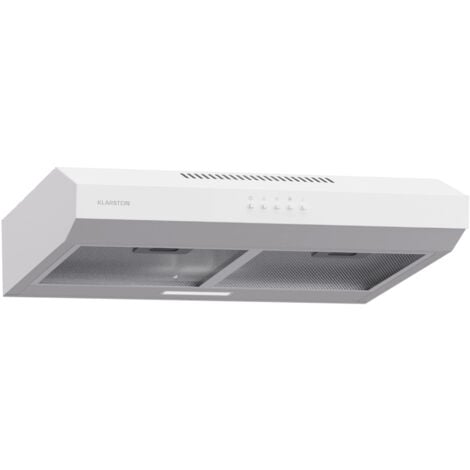 Klarstein hotte aspirante 60 cm Hotte d'extraction avec filtre en aluminium compatible lave-vaisselle évacuation d'air silencieuse débit d'air de 200 m³/h hottes murales efficaces avec LED & commandes