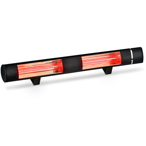 Blumfeldt – Radiateur à infrarouge 3000 W mural – Technologie IR ComfortHeat – Chauffage rapide pour espaces extérieurs – Couleur noire