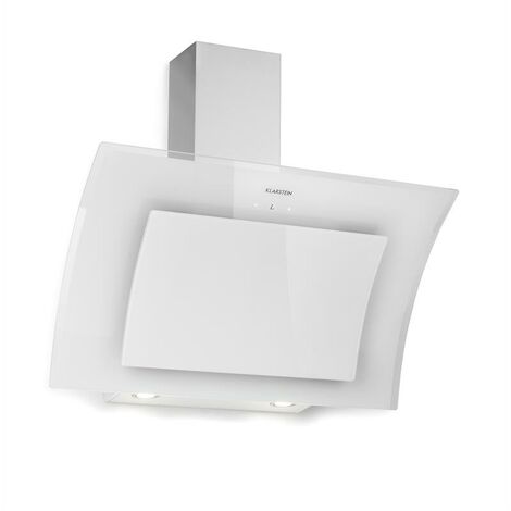 Hotte Aspirante Murale 90 Cm Klarstein Alessia - Débit 247 M³/h, 4 Vitesses, Filtre Aluminium Lavable Au Lave-vaisselle - Éclairage LED, Design En Verre