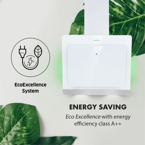 Aurora Eco 60 Hotte aspirante 60cm 550 m³/h écran LED classe A - blanc