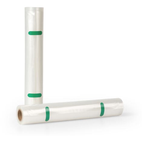 Klarstein Sacs pour Machine Sous Vide Alimentaire 28x300 cm, Rouleaux pour Appareils de Mise Sous Vide, Sans BPA, Sacs Sous Vide Sec/Humide, Compatibles Tout Appareil Machine Sous Vide Professionnel T