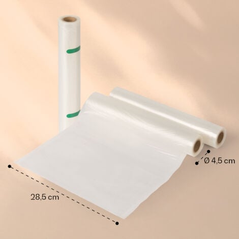 Klarstein Sacs pour Machine Sous Vide Alimentaire 28x300 cm, Rouleaux pour Appareils de Mise Sous Vide, Sans BPA, Sacs Sous Vide Sec/Humide, Compatibles Tout Appareil Machine Sous Vide Professionnel T