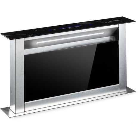 Hotte Aspirante Klarstein 90cm - Downdraft 576m³/h - 10 Vitesses - Filtres Lavables - Classe A