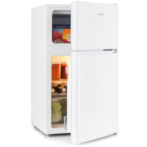Klarstein – Réfrigérateur combiné 87L – 61L réfrigérateur & 26L congélateur – 2 clayettes en verre – Compartiment Crisper pour légumes frais – Pieds réglables