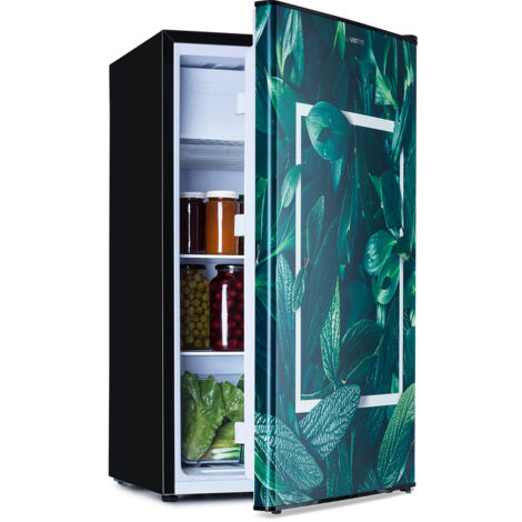Klarstein – Combiné réfrigérateur-congélateur 79L – 2 niveaux de refroidissement – Régulateur 5 niveaux 0-10°C – Façade design – Silencieux 41dB