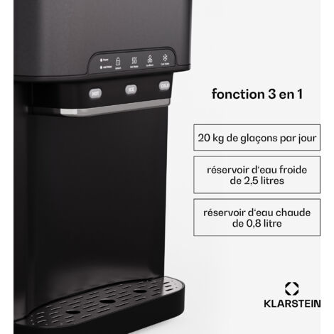 Machine à Glaçons Klarstein ChillOut – 12 Kg/24h, Glaçons Sphériques, Réservoir 1.5L, Autonettoyante, Parfaite Pour La Maison