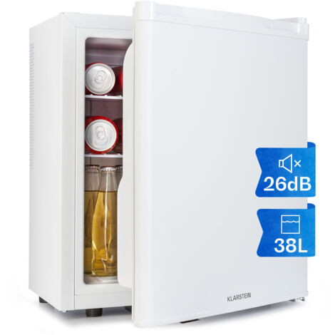 Klarstein mini réfrigérateur pour chambre, mini réfrigérateur pour boissons, snacks et cosmétiques, petit mini bar, réfrigérateur petit et silencieux, étagères réglables, petit réfrigérateur à produit (1/5)