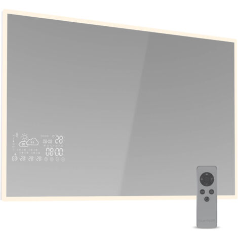 Blumfeldt radiateur infrarouge 500 W miroir intelligent LED, IP44, WiFi & télécommande, température 5-50°C, verrouillage parental, pour salle de bain, radiateur infrarouge, 8-12 m² (1/5)