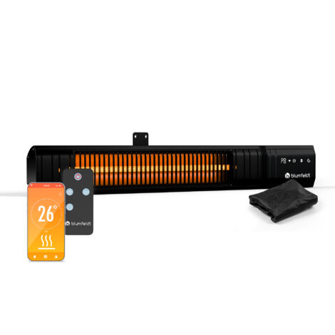 Blumfeldt radiateur Infrarouge 2000 W Montage mural & plafond, extérieur IP65 étanche, 9 niveaux de chaleur, WiFi intelligent, panneau chauffant en aluminium, pour balcon & terrasse (1/5)