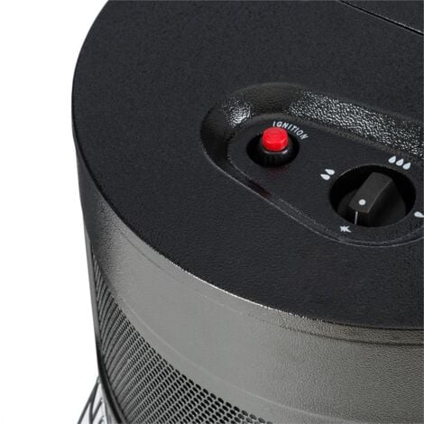 Blumfeldt Bonaparte Poêle à gaz brûleur céramique infrarouge Chauffage à gaz 4,2 kW - Noir