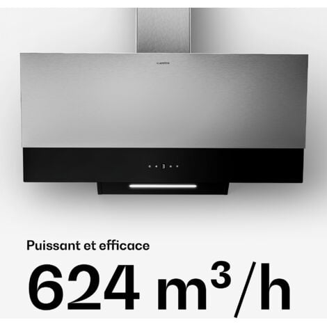 Klarstein Verosteel Hotte Aspirante 90 Cm - Hotte Murale, 881