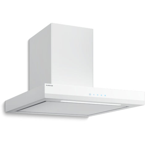 Klarstein Velaire Hotte Aspirante 60 cm - Hotte Murale Silencieuse, 600 m³/h, A++, Commandes Tactiles, LED, Filtre Charbon, 3 Vitesses, Cuisine Moderne, Blanc