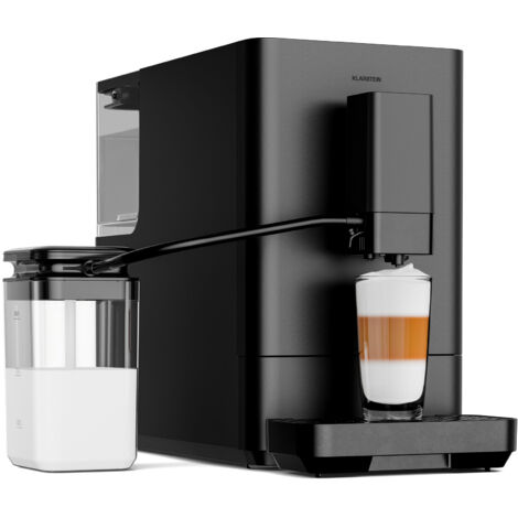 Klarstein Velaire Machine à Café Grain Automatique - 20 Bars, Écran Tactile LED, Broyeur Inox 15 Réglages, Réservoir Lait 0,75L, Espresso, Cappuccino, Auto-Nettoyage, Cafetière à Grain