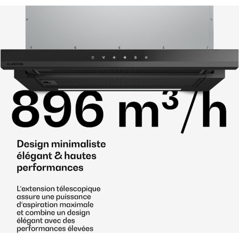 Klarstein Victoria Geïntegreerde Afzuigkap, 60 Cm Retro Onderbouwkap 358 M U Luchtstroom Energieklasse A Ledverlichting Dc Motor Koolstoffilters Tuimelschakelaars Afzuigventilator Voor De Keuken Creme