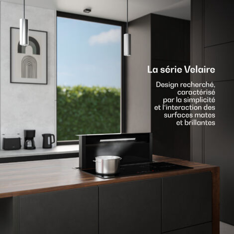 Klarstein – Hotte aspirante 90 cm A++ éco – Débit 906 m³/h – Silencieuse avec commandes tactiles – Filtre charbon et aluminium – Éclairage LED