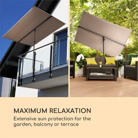 Zweefparasol Monaco flex Zijwaarts Kantelbaar 330 cm Polyester taupe