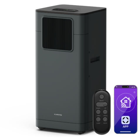 Climatiseur mobile avec evacuation - Klarstein - 7000 BTU - Fonction ventilateur & déshumidificateur - Blanc - Bricolage