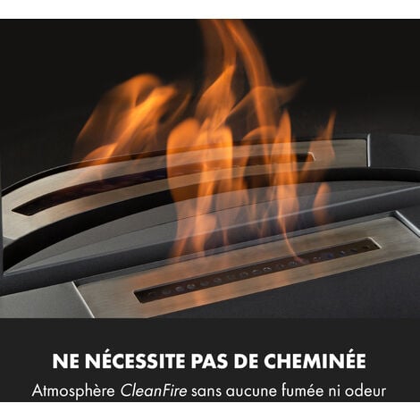 Klarstein Cheminee Bioetanol, Cheminée Bioéthanol pour l'Intérieur et  l'Exterieur, Cheminée au Bioéthanol avec une Durée de Combustion de 2  Heures, Inodore et Sans Fumée, Cheminee Ethanol Portable