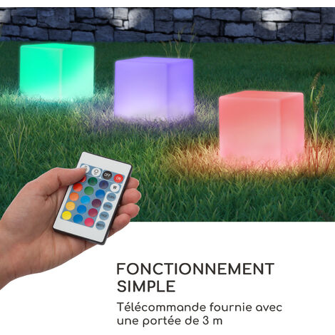 Shinecube XL Cube lumineux 16 couleurs LED 4 modes d'éclairage blanc