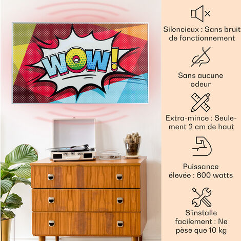 Klarstein Chauffage Infrarouge 770W Panneau Mural/Plafond, WiFi