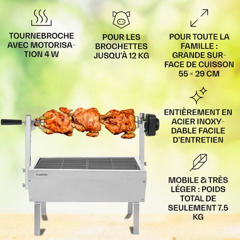 Rôtissoire à poulets gaz, 2 broches (6 poulets) SMALL