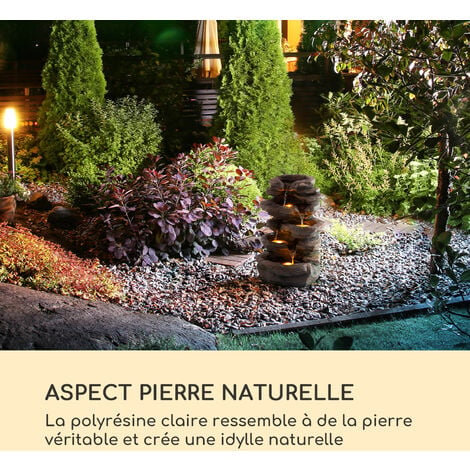 Fontaine solaire Cascade Pots autonome avec batterie