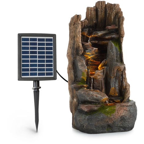 blumfeldt Mystic Tree - Fontaine solaire, avec panneau solaire, batterie  lithium-ion (environ 5 h d'autonomie)