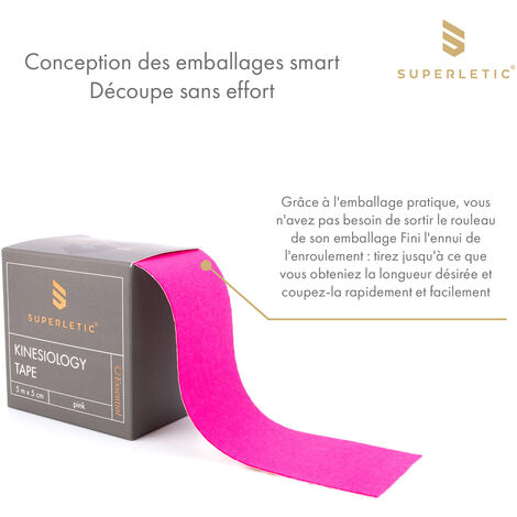 La Couleur Noire Taille 2,5 Cm X 5 M Bande De Kinésiologie En Coton De Couleur Pure, Accessoire