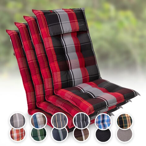 Galette de chaise de jardin carrée 38 cm (rouge)